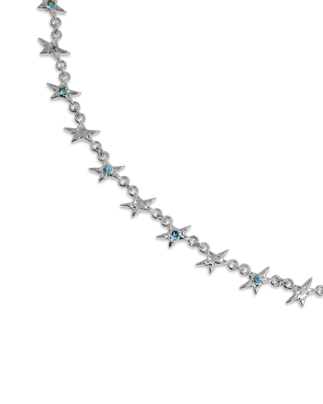 Organic Blue Stone Star Necklace