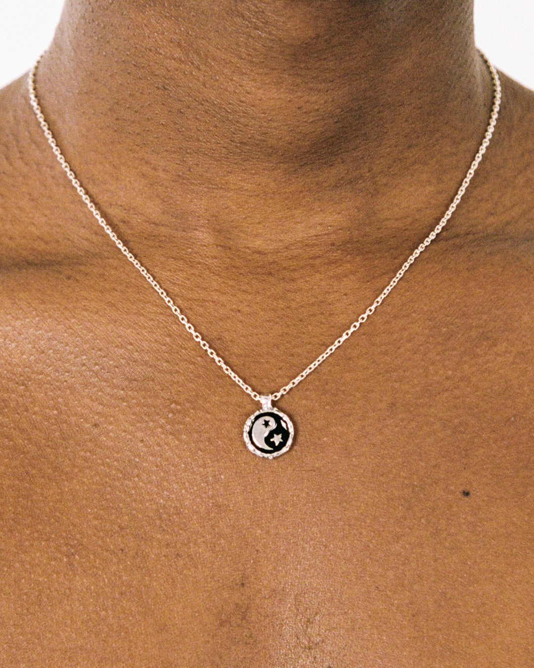 Enameled Yin Yang Necklace