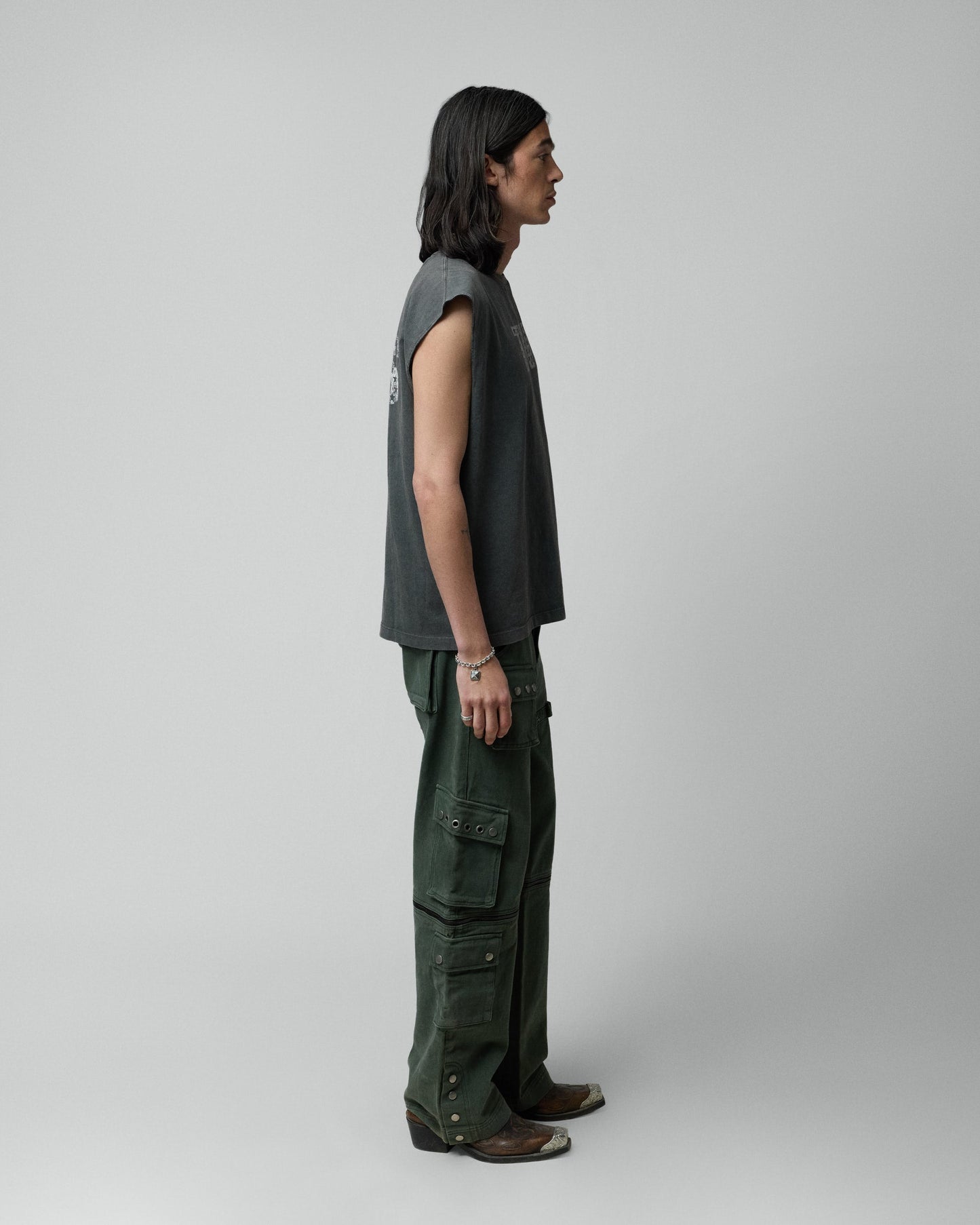 TWO-JEYS Sleeveless Tee Ash
