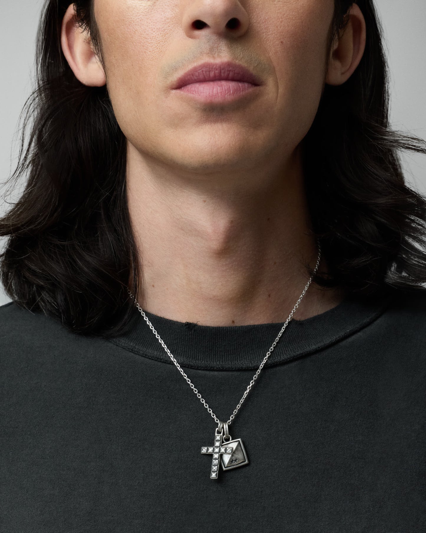 Studded Cross Necklace