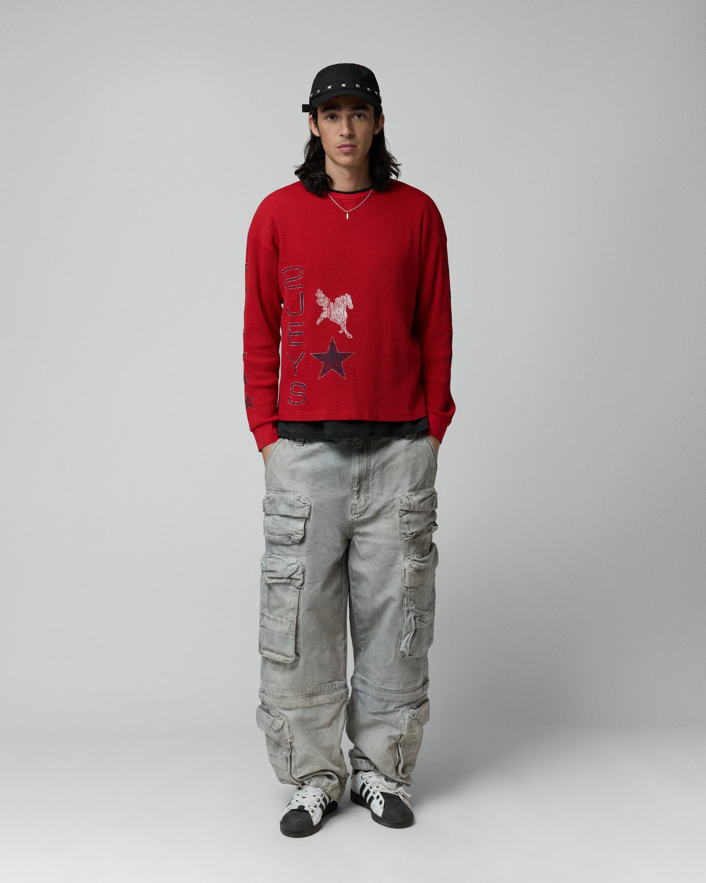 Sterling Waffle Longsleeve Red