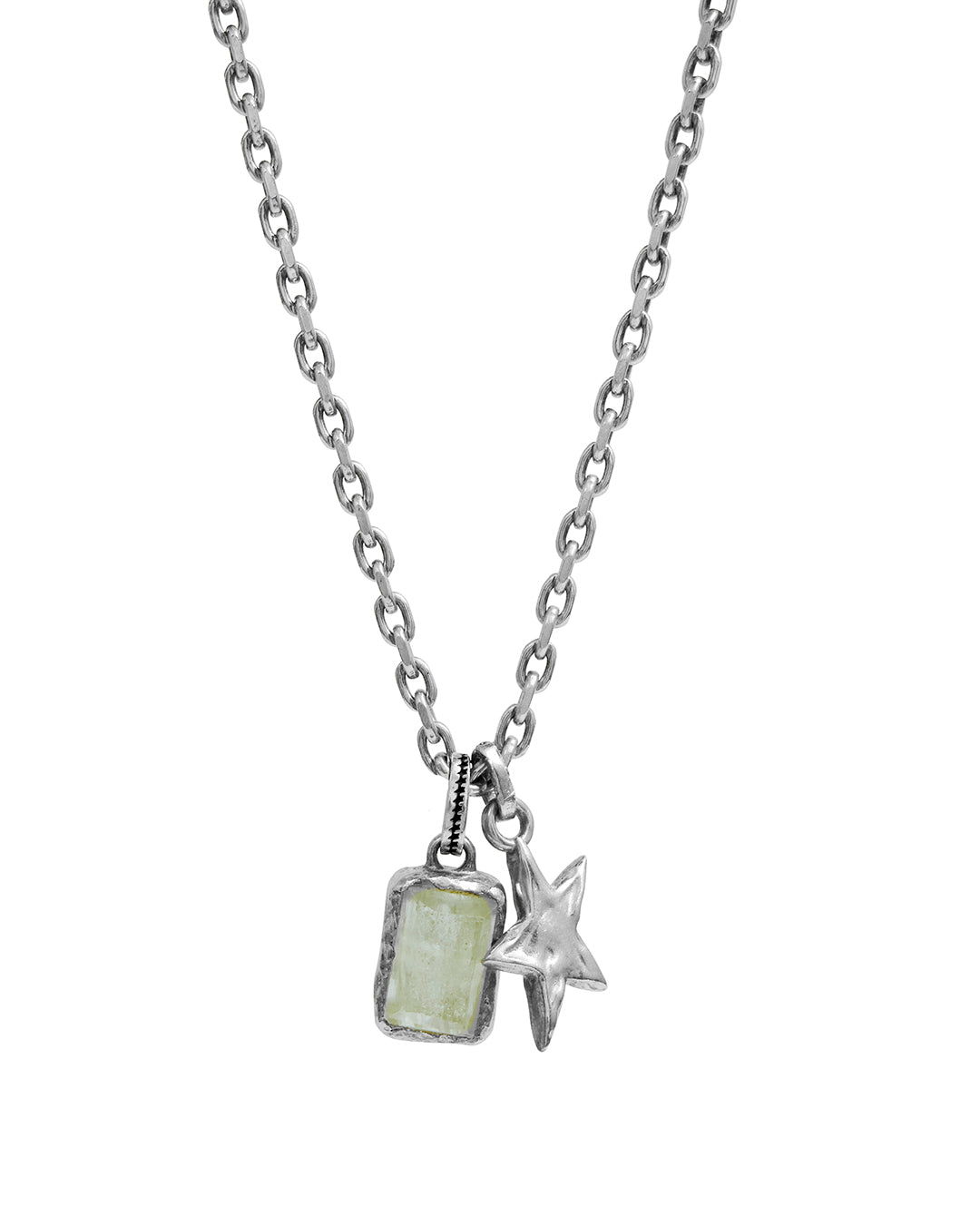 Yellow Stone Multicharm Necklace