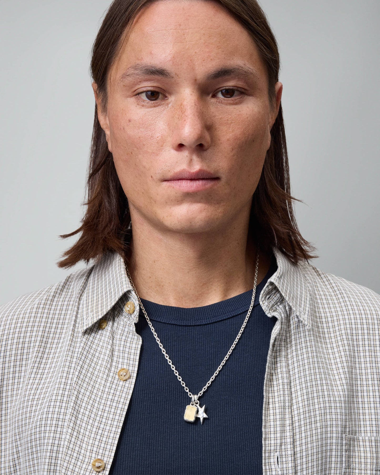 Yellow Stone Multicharm Necklace