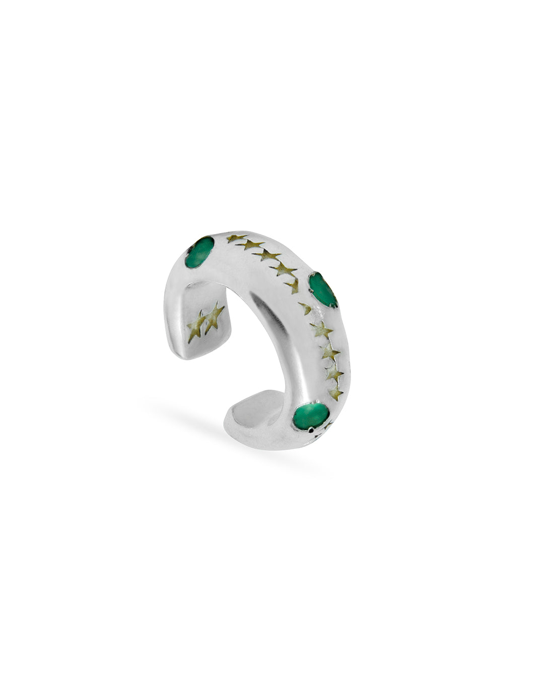Icon Green Stone Earcuff