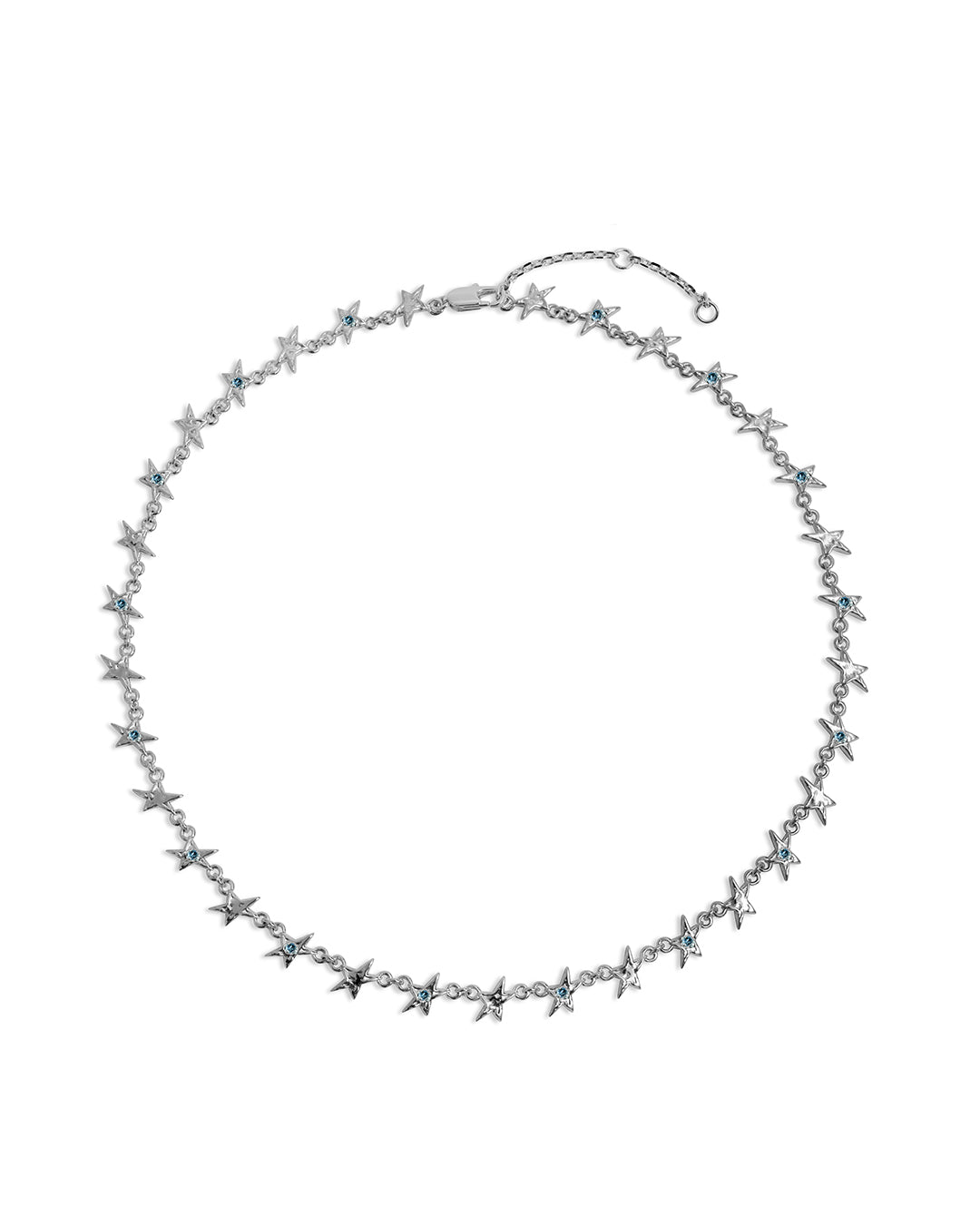 Organic Blue Stone Star Necklace
