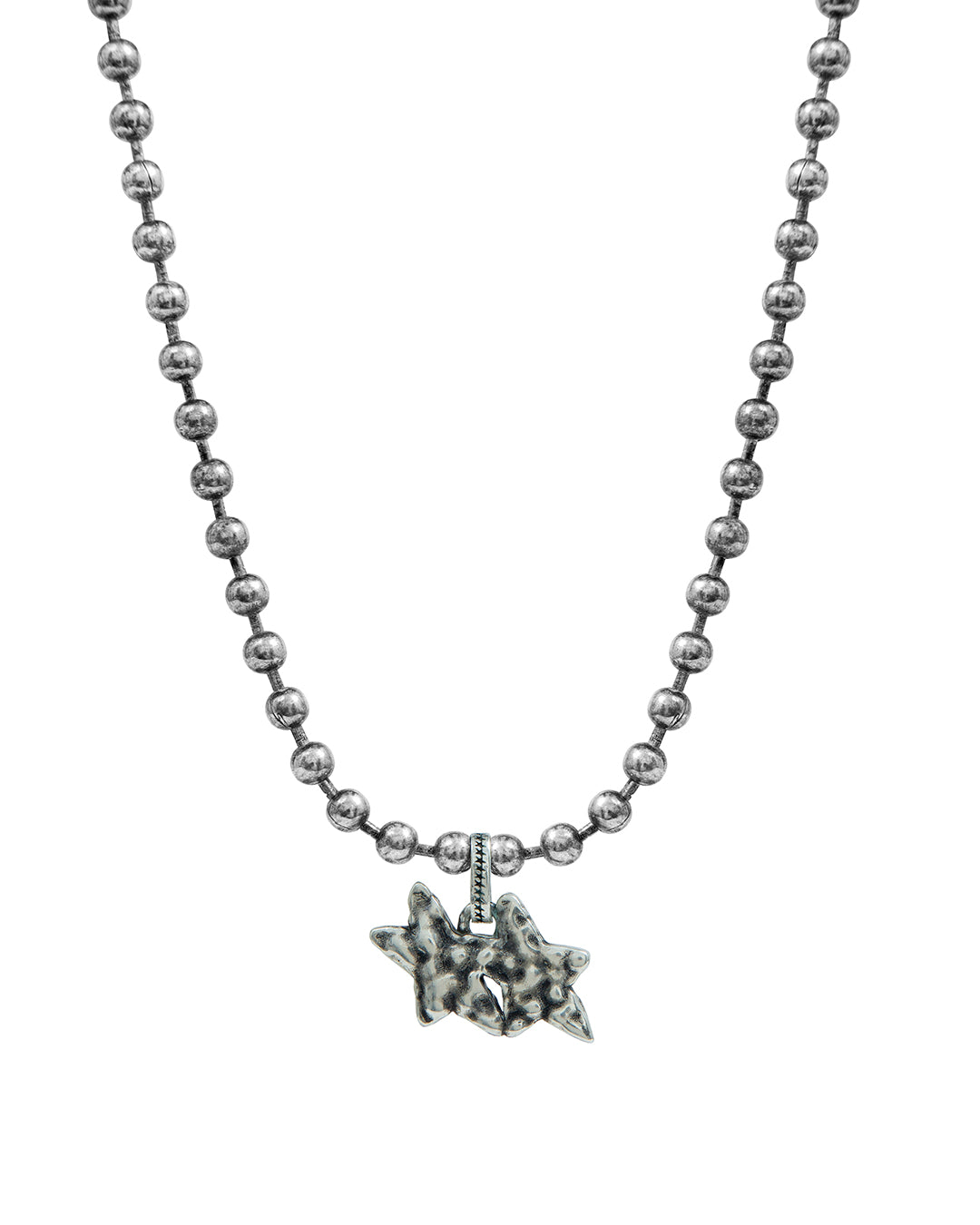 Red Melted Stars Ball Necklace