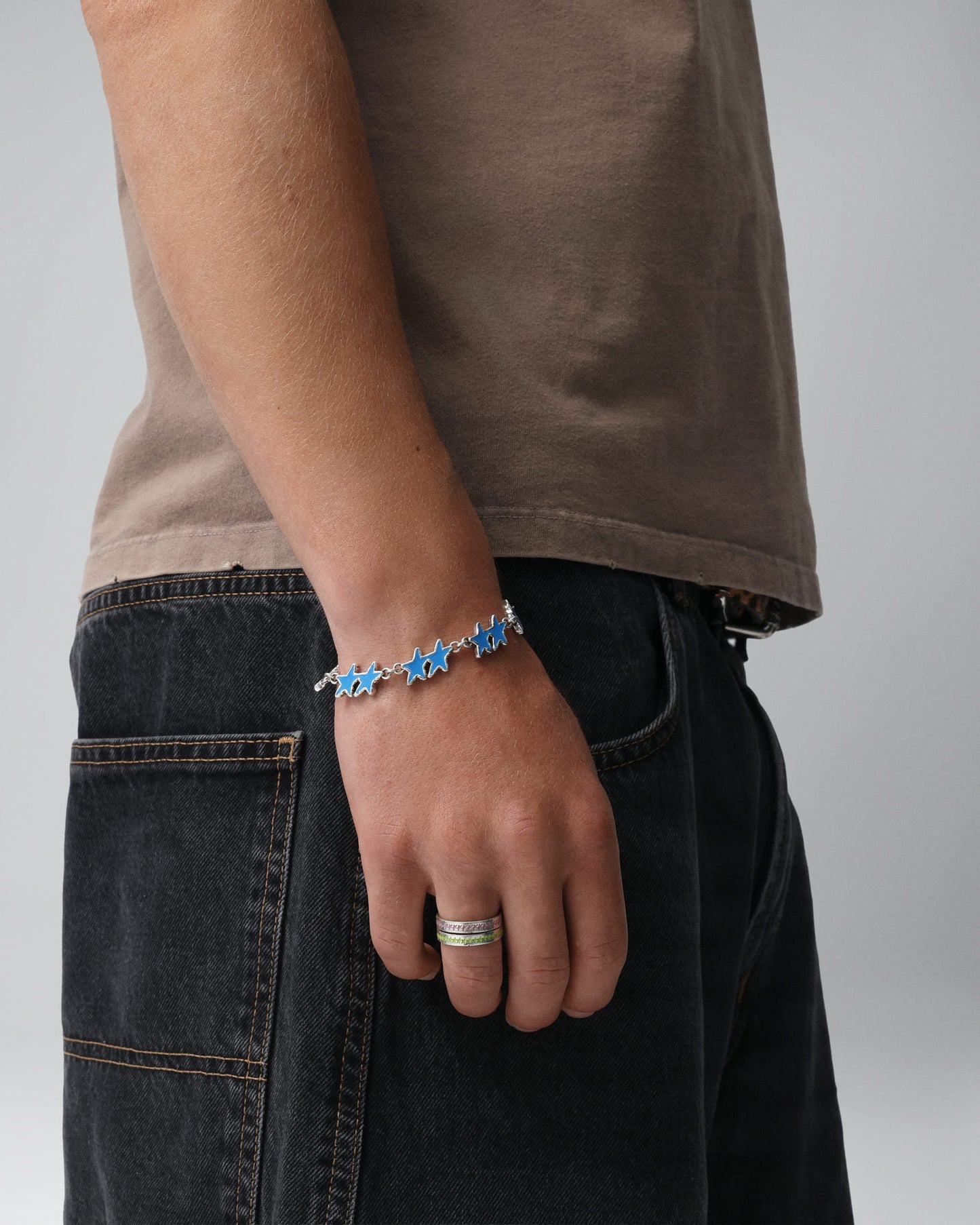 Light Blue Melted Stars Bracelet