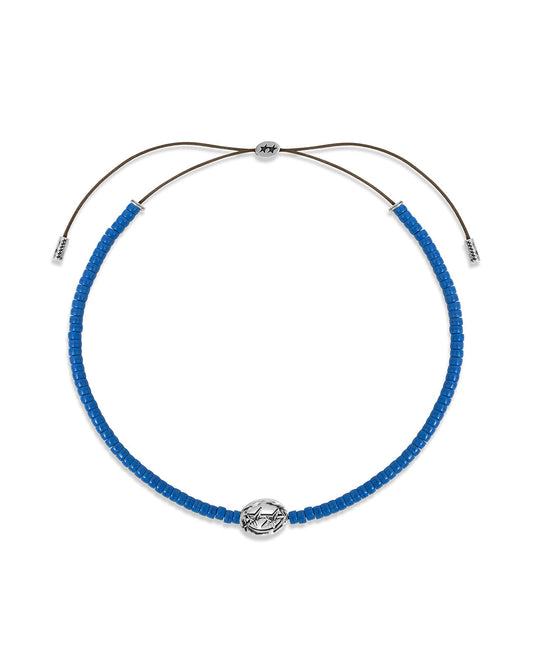 Blue Beaded Superstar Necklace