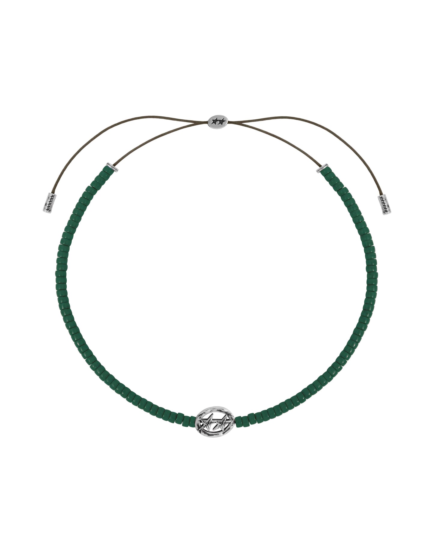 Green Beaded Superstar Necklace