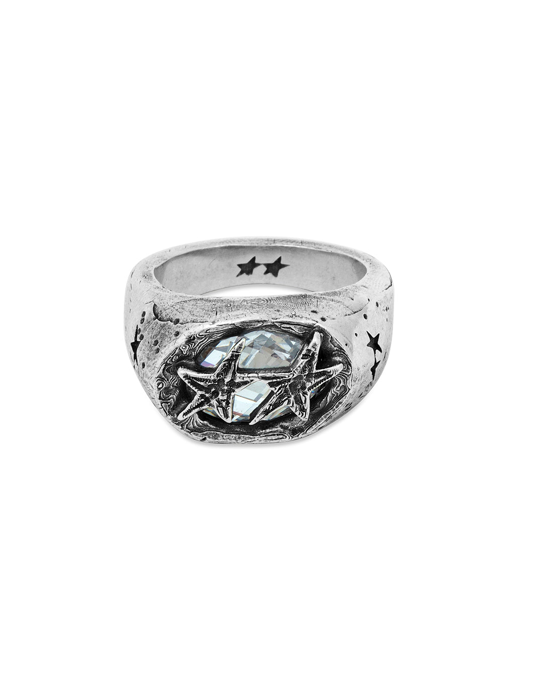 White Stone Superstar Signet