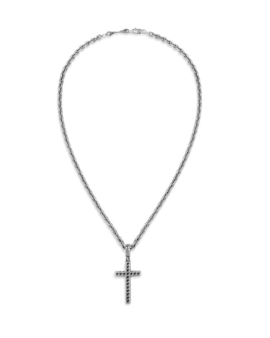 Big Monogram Icon Cross Necklace