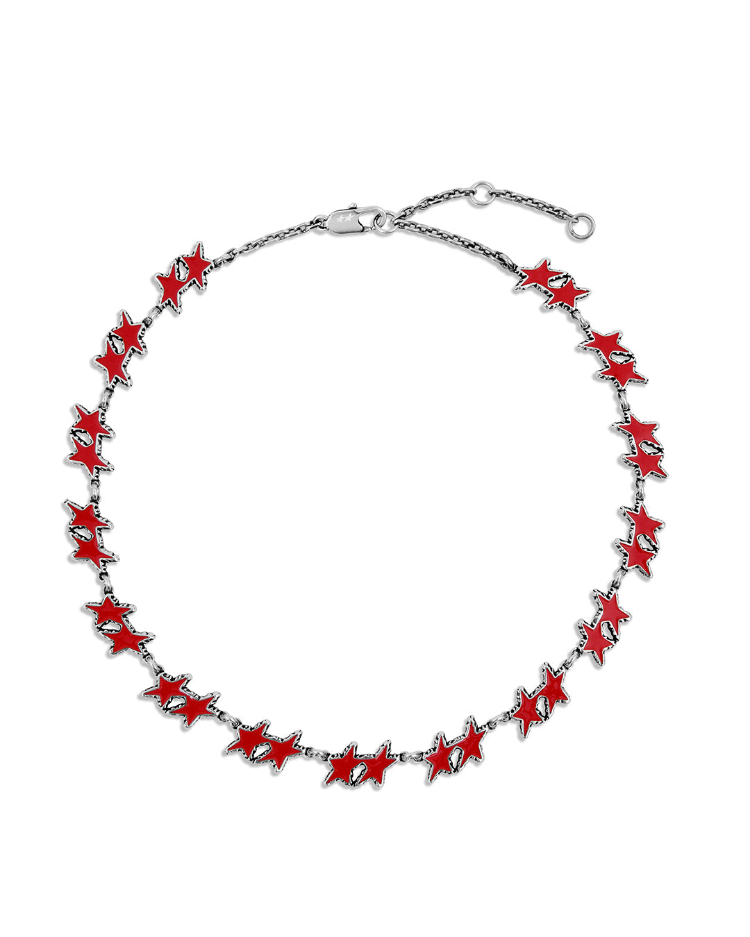 Red Melted Stars Necklace