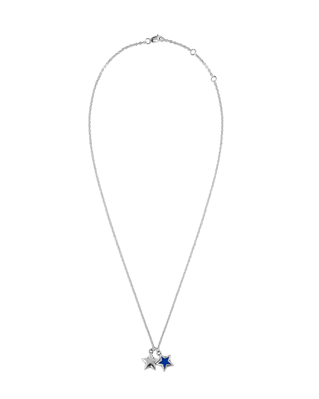 Two Stars Enameled Necklace