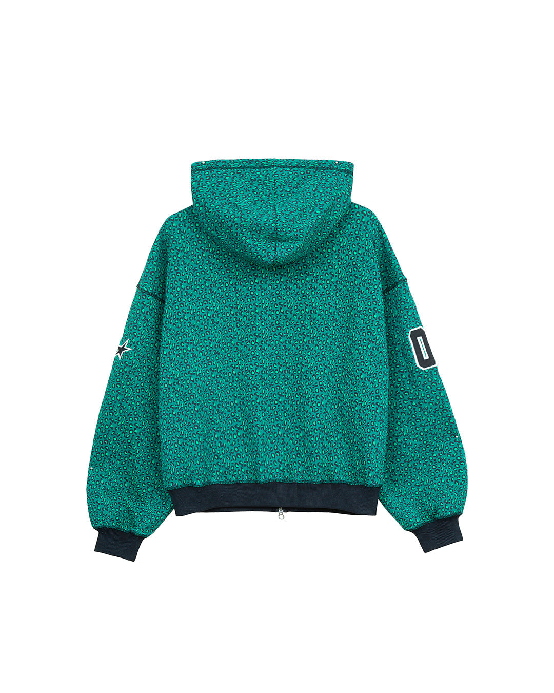 Vintage Varsity Zipper Green Cheetah