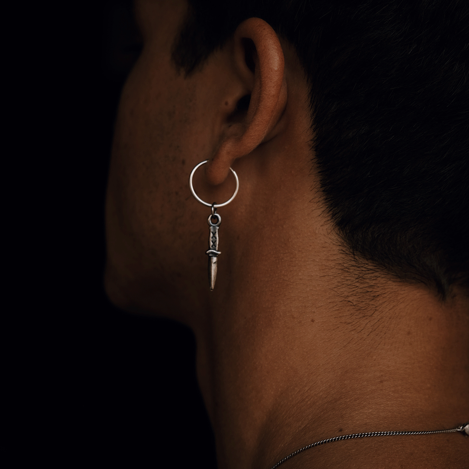 Twojeys earring Bowies knife