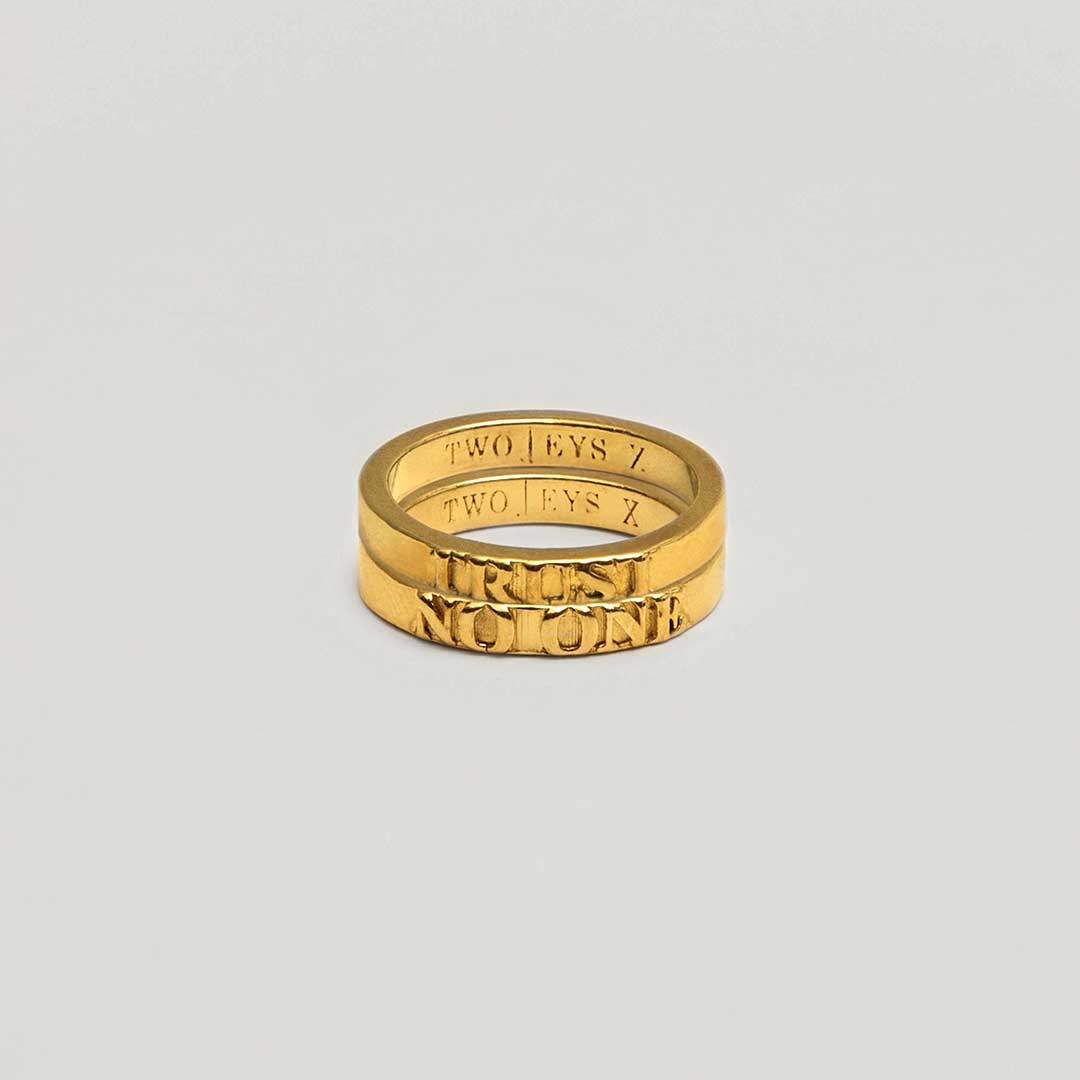 Twojeys rings Trust No One Ring Set